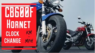 How to change clocks from mph to km Honda Hornet CB600F [upl. by Atekihs377]