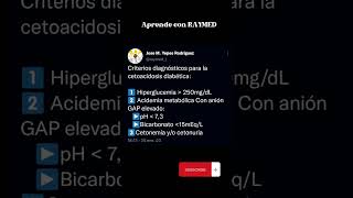 Criterios diagnósticos para la Cetoacidosis diabetes⚡ [upl. by Aiel825]