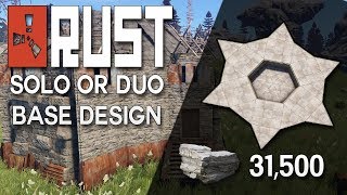 OPEN CONCEPT RUST SOLO OR DUO BASE DESIGN  Rust Base Building 31500 Stone [upl. by Eiblehs]