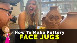 How to Make Pottery Face Jugs  Clay Face Sculpture Pottery Classes  Ohr OKeefe Museum of Art [upl. by Nikoletta726]