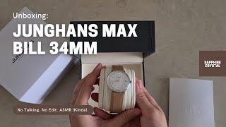 ASMR Junghans Max Bill Kleine Automatic 34mm Unboxing [upl. by Samale]