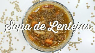 SOPA DE LENTEJAS CON TOCINO  RECETA  SUSANA ORTIZ [upl. by Eisoj]