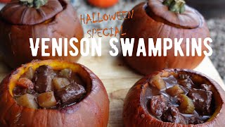 Venison Swampkins  Cajun venison stew smoked in small pumpkins  Halloween special [upl. by Bollay674]