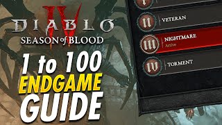 Diablo 4  S2 Full End Game Guide What To Do At 50100 Best XP Dungeons Uber Bosses amp More [upl. by Vivianna]