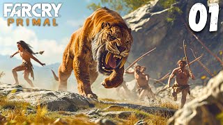 Escaping the SABERTOOTH Tiger Attack 😱  Far Cry Primal Hindi Gameplay 2024 [upl. by Araek]