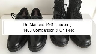 Dr Martens 1461 Mono Black Unboxing  1460 Comparison  On Feet [upl. by Volnak146]