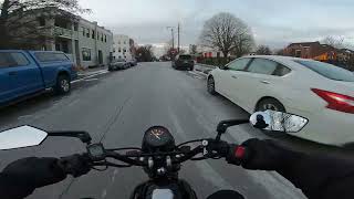 Jan 15  Winter motorcycle commute Baodiao 125cc [upl. by Esilehc493]