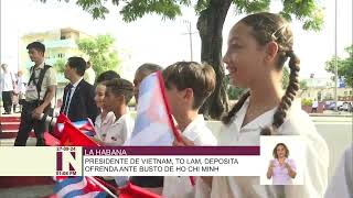 Tributo en La Habana del presidente de Vietnam a Ho Chi Minh [upl. by Buffy267]