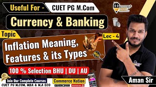 Inflation Meaning Features amp its Types  Currency amp Banking  CUET PG MCom 2025  MCom Entrance [upl. by Cheke541]