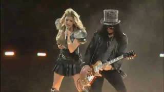 Super Bowl XLV Halftime Show 2011 HD Part 37  Slash amp Fergie  Sweet Child Of Mine [upl. by Ellener]