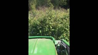 John Deere 1026r thick brush 5 hog [upl. by Kennett]