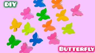 How to make Butterfly  DIY Butterfly  Origami Wall Decor Butterfly  Decoration Ideas  Easy Craft [upl. by Nagaet]