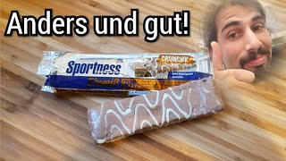 DM Sportness Crunchy Proteinriegel Triple Chocolate Review  FoodLoaf [upl. by Aerona]