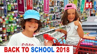 NOS FOURNITURES SCOLAIRES de la rentrée 1  BACK TO SCHOOL 2018  LA FAMILLE DÉMO JOUETS [upl. by Oppen799]