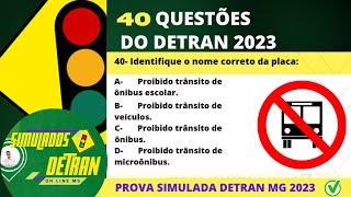 Questões da prova teorica detran 2023 prova do detran 2023 mgsimuladosdetran2023 detranmg2023 [upl. by Hailahk]