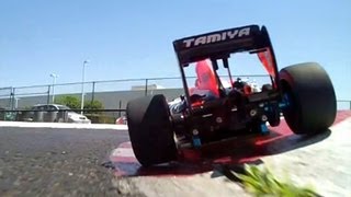 Dueling Formula One RC F104s at the Tamiya Track Velocity RC Magazine [upl. by Fuller]