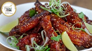 Alitas de pollo picantes estilo Thai l Sriracha chicken wings [upl. by Apurk520]