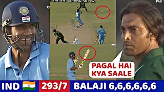 India Vs Pakistan 5th odi 2004  When Shoaib Akhtar Messed with BALAJI then Balaji gave epic Reply😱🔥 [upl. by Sy]