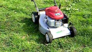 Honda GCV135 45HP OHC lawnmower cold start [upl. by Rednaeel]