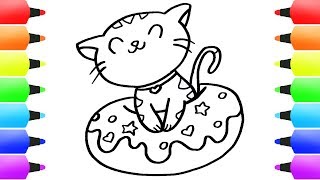 ULTRA CUTE CAT HOW TO DRAW Cutest Cat Coloring Book for Children [upl. by Aliab]