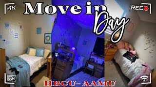 COLLEGE MOVE IN DAY  AAMU FRESHMAN DORM🫣🛸 Decorating room  knight complex😳 [upl. by Karlens]