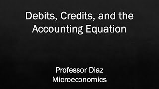 Debits Credits and the Accounting Equation [upl. by Eikcin385]