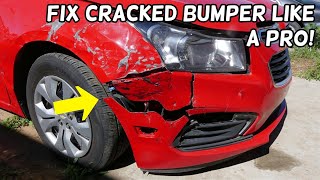 HOW TO REPAIR CRACKED BUMPER [upl. by Dusza]