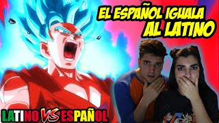 ESPAÑOLES REACCIONAN A DRAGON BALL LATINO VS ESPAÑOL 💥GOKU SSJ BLUE KAIOKEN X10💥🐲DRAGON BALL SUPER🐲 [upl. by Morty]