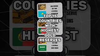 Top 15 Countries with Highest Gold Reserves comparison goldreserve shorts foryou fyp [upl. by Netnilc]