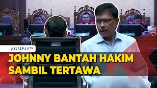 Tawa Johnny Ketika Hakim Cecar soal Penerimaan Uang dan Fasilitas Mewah di Proyek BTS Kominfo [upl. by Vanhook949]