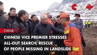 Chinese Vice Premier Stresses Allout Search Rescue of People Missing in Landslide [upl. by Smada41]