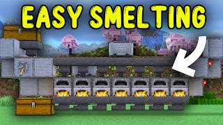 EASIEST SUPER SMELTER Minecraft Java amp Bedrock 121 [upl. by Tonl]