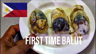 Eating Balut For the First Time Filipino Food Challenge [upl. by Leoline]