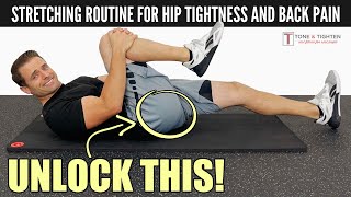 6 Minute Stretching Routine For Tight Hips and Low Back Pain [upl. by Emad]