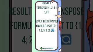 TRANSPOSE FORMULA  WALLSTREETMOJO EXCEL MINI SERIES [upl. by Asillim79]