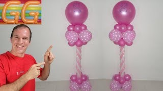 decoracion para baby shower  decoracion con globos  columnas de globos [upl. by Duster]