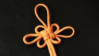 How To Tie A Decorative Chinese Good Luck Knot With Paracord [upl. by Ecallaw]