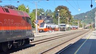 S1 to Bludenz and RJ 573 to Frankfurt trainspotting viralvideo [upl. by Bunting]