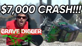 7000 RC Car Destruction Primal Gravedigger Crash [upl. by Erapsag]