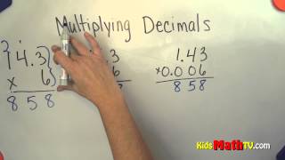 Multiplying Decimals Math Lesson for 4th 5th and 6th grade kids [upl. by Idnahr181]