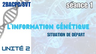 unité2  linformation génétique situation de départ [upl. by Isyak160]