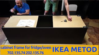 Fast assembly of IKEA METOD kitchen High cabinet frame for fridgeoven  70213574 or 20213576 [upl. by Nosaj]