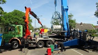 Transport en opbouw Eclipse kermis Heerhugowaard [upl. by Nnail]