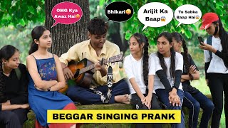 Beggar Prank With Singing Old Songs Mashup In Public  Shocking😱 Girls Reactions  teamjhopdik [upl. by Juline]