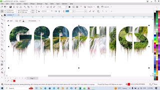 CorelDraw X7 Tutorial  Wet Paint Effect  First Time in Coreldraw  Amazing effect in coreldraw [upl. by Nahbois]