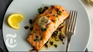 Salmon With Anchovy Butter  Melissa Clark Recipes  The New York Times [upl. by Nahej]