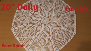 How to crochet 20quot doily  Part 12 [upl. by Gilbertson]