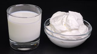 Verwandeln Sie 1 Glas Milch in Schlagsahne Hausgemachtes Rezept in 10 Minuten [upl. by Ahtenak216]