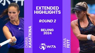 Daria Kasatkina vs Jana Fett  R2 China Open 2024  WTA Match Highlights [upl. by Airemaj435]