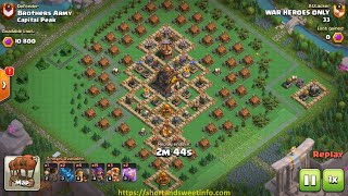 Capital Peak Level 8 Central in 3 attacks layout 8 [upl. by Anatnom290]